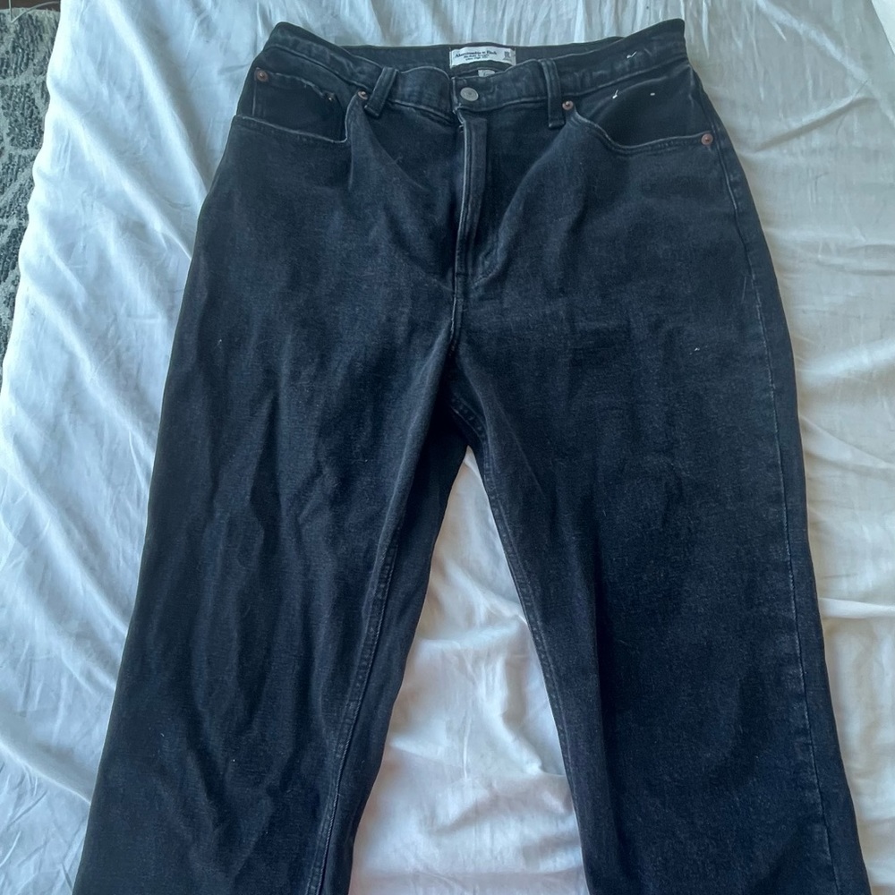 Curve love ankle straight ultra high rise black jeans